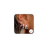 LOLIAS 3 Paar Ohrringe Silber 925 Set für Damen Kleine...