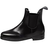 Lazura - Jodhpur Reitstiefelette Basic | Kinder, Herren & Damen Stiefeletten | mit Elastikeinsatz & Pull-On | schwarze Chelsea Boots aus Kunstleder | Reitschuhe in Größe 38