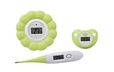 H+H BS 38 Thermometer Set (Badewannenthermometer, Schnullerthermometer, Fieberthermometer, Elektronisches Fiebermessgerät für Babys mit flexibler Spitze, Digitales Badewannen- und Raumthermometer)