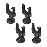 BESTonZON 4 STÜCKE Wandmontierte Gitarrenhalterung Teiliges Set mit Abnehmbarem Design und Griff Schwarz für Jede Gitarre Leicht zu Montieren und Schützend vor Kratzern