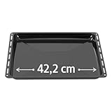 ICQN Backblech 422 x 375 x 30 mm, Emailliert Fettpfanne für Backofen und Herd, Passend für ELECTROLUX, AEG, IKEA, ZANUSSI, JUNO, ZOPPAS Kratzfest & Rostfrei, 42,2x37x3 cm