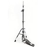 Fame HH9001 Hi-Hat-Ständer, 2-Beinig, Einzelkette, Doppelstrebig, Höhenverstellbar 75-100cm, Verchromt, Ideal für Doppelfußmaschinen, Professionelle Qualität, Preis-Leistungs-Sieger