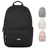 LARKSON Schulrucksack Mädchen & Jungen Teenager Schwarz - No 3 - Rucksack Damen & Herren für Schule - 16' Laptopfach - Aus Recyceltem PET - Wasserabweisend