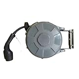 YQVEOT Schlauchaufroller, Einziehbare Kabeltrommel mit Typ 2-Stecker, 5 m Kabel for EV-Ladestation im Außenbereich korrosionsbeständig