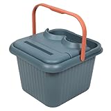 Operitacx Fußbad aus Kunststoff mit Deckel Erhöhtes Fußbadebecken für Massage und Entspannung Mittelgroß Tragbar für Zuhause und Reisen