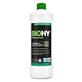 BiOHY Bodenreiniger (1l Flasche) | Konzentrat für alle Reinigungsgeräte und alle Hartböden | angenehmer Geruch und streifenfreie Reinigung | ideal für Laminat, PVC & Stein | Bio Konzentrat