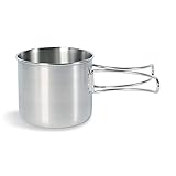 Tatonka Becher Handle Mug 500 ml - Tasse aus rostfreiem Edelstahl - Mit Klappgriffen und Volumenskalierung - kompatibel mit Nalgene Weithals 1L