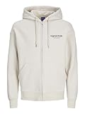 JACK & JONES Herren Hoodie Kapuzenpullover JORVESTERBRO - Relaxed Fit S-XXL, Größe:XL, Farbe:Moonbeam 12241687