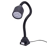 CNC Maschinenlampe 5W Arbeitsleuchte LED Licht mit Solide Basis, Flexibel Lampe Arm Werkzeug Lampe Schwanenhalslampe, 500lm LED Werkzeug Drehmaschine Lampe Industrielle Beleuchtung