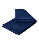 Manduka Unisex-Erwachsene eQua Handtuch Schnell trocknend, rutschfest, Mitternacht/Ausflug, einfarbig (Midnight//Getaway Solids), 16'