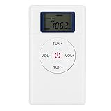 Annadue Digital Tuning UKW-Radio, 60-108 MHz Hochempfindliches Tragbares Kleines Stereo-Taschenradio, mit Trageschlaufe, Kopfhörer und LCD-Display, Betrieb mit 2 AAA-Batterien,