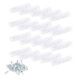 20 x Bodenabstandshalter/Möbelpads/Möbelfüsse zum Anschrauben | sossai® Möbelgleiter MG2 | Farbe: Transparent | Größe: 50x14x5 mm | Inkl. Schrauben