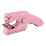 JDBDU Handnähmaschine Tragbare Elektrische, Mini Handnähmaschine mit 5 Automatische Aufwickelvorrichtungen für #14 Nadeln Geeignet, Anfänger Kinder Sewing Machine (Rosa)