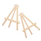 CLISPEED 2 Stück Mini Staffelei aus Holz Kompakter Tischständer für Karten Fotos und Kleine Bilder Stabiles Dreibein Design Platzsparend und Vielseitig für Wohn und Arbeitsbereiche