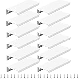 Scettar 12 unsichtbare Küchengriffe mit Schrauben, 80 mm Küchengriffe, Schubladengriffe, Möbelgriffe aus Aluminium, für Schränke, Schubladen, Türen, Schränke