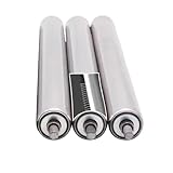 Edelstahl-Förderrollen-Set, 3 Ersatzrollen für kommerzielle Förderbänder, 2,5 cm, 3,8 cm und 5,1 cm Durchmesser, nicht motorisierte Vorschubrollen für effiziente Materialhandhabung