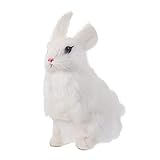 Abaodam 1Stück Realistische Kaninchenfigur aus Kunstpelz Deko für Zuhause als Tischornament für Ostern für Gartenkunst