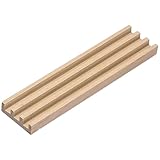 BRIGHTFUFU Holz Domino Rack mit Rutschfester Unterlage Stabiler Kartenhalter und Organizer für Domino Spielsteine Langlebiges Holztablett für Triomino und Brettspiele Naturbelassenes Design