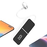 Kabellose Ohrhörer mit Geräuschunterdrückung | Ohrhörer mit Reversclip | Mit Digitaler Anzeige Für Laufsport | für Sport, Arbeit, Reisen, Training, Business, Fitnessstudio, Männer