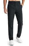Libin Herren Golf Hosen Slim Fit Stretch Arbeitskleid Hosen 30'/32' Schnelltrocknend Leichter Casual Komfort mit Taschen (DE/NL/SE/PL, Bundweite & Schrittlänge, 32, 32, Black)