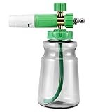 Snow Verbesserte Schaumkanone Schneeschaumlanze,1L Einstellbare Schaumlanze Schaumdüse mit 1/4 Schnellanschluss für Hochdruckreiniger Schaumpistole Autowäsche