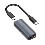 Fosi Audio DS2 USB C auf AUX Kopfhörerverstärker DAC Dongle 3,5 mm Klinke Audioadapter Tragbarer Verstärker mit Dual-Ausgang DSD256 4,4 mm symmetrischer hochauflösender CS43131 Chip für iPhone iPad