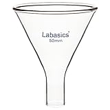 Labasics Glas Pulver Trichter, schwerer Wand Borosilikatglas kurzer Stiel Trichter mit 50 mm Spitzendurchmesser und 26 mm Stiel Durchmesser