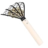 Uhngw Gartenrechen,5-Zinken aus Stahl Grabkrallen - Manueller Gartenkultivator und Gräberwerkzeug mit ergonomischem Griff für Unkrautentfernung, Boden, Erde, Sand, Gartengestaltung und Außenlandschaft