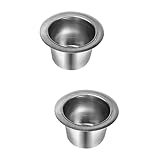 Angoily 2 Stück Wiederverwendbare Kaffeekapsel Kaffeemaschine Edelstahl Kaffeekapsel Kaffeefilterbecher Espressokapsel Silber