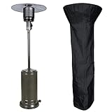 APANA - 14KW Gas Heizpilz Bellamente ONE Gasheizstrahler für Terrasse Balkon Garten mit Abdeckhaube Rollen Umkippsicherung und Abschaltautomatik in anthrazit