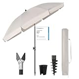 Sekey 180 cm Sonnenschirm Balkon mit Bodenhülse &...