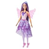 Barbie 3-in-1 Fantasie Puppe, Spielset mit 8 Accessoires inklusive Meerjungfrauen-Schwanzflosse, Feenflügen, königlichen Ketten, Schuhen un vielem mehr für über 10 Verschiedene Looks, JCP74