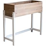Hochbeete für Garten, Blumenkasten Holz, geeignet for Blumen/Gemüse/Kräuter im Hinterhof/Hof im Freien (Size : Small)