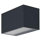 LEDVANCE SMART+ WI-FI WIDE BRICK RGB 14,5cm- dimmbare LED Wandleuchte dunkelgrau mit hochwertigem Aluminium-Gehäuse, rechteckig, RGB-Farbsteuerung, 14W, 3000 Kelvin warmweiß, 600 Lumen, IP44