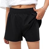MEILONGER Mädchen Shorts Badehose 2 in 1 Jungen Boardshorts...