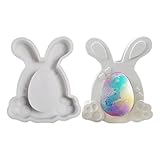 Niedlicher Hase aus Silikonformen, Kaninchenharzformen, handgemachte Kerzenform, hohle Designformen für Kerzen, Epoxidharz Gießform von