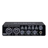 BOMGE U202 USB-Audio-Schnittstelle mit Mikrofon-Vorverstärker, XLR/TSR/TS-Ports, 48 V, 32-Bit/192 kHz Auflösung für Computeraufnahmen, Streaming, Podcasting