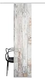 VISION S LIZZA Schiebegardine, Holzmotiv, halbtransparent, Bambus-Optik, 260x60 cm, Farbe:Natur, Größe:260 x 60 cm, Anzahl:1x