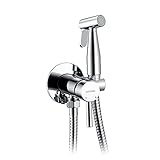 GRIFEMA Bidet mit Handbrause – Einhebelmischer für Bidet WC, inkl. Halterung, 1,2 m Edelstahl-Schlauch, Schwarz, Warm- und Kaltwasser, G154-1