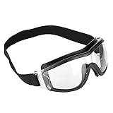 Antibeschlag-Motorradbrille, Augenschutz, Staubdichte, Winddichte Schutzbrille mit Klarer Linse für Motorrad, Skifahren, Skateboarden, Wandern, Radfahren