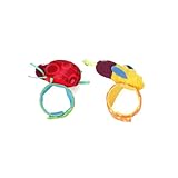 minkissy 2 Stück Teiliges Handgelenk Rassel Set mit Marienkäfer und Biene Leichte Neugeborenen Armband Rassel für Kleinkinder Sensorische Entwicklungsspielzeug und Komfortpuppe für Junge