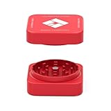 Premium Squared Ceramic Grinder Long Beach Rot | Nano-Keramik Beschichtung | 2-teilig | Crusher (Rot)