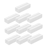 Hohopeti 10 Stück Kartenhalter Holz Tischkartenhalter Vielseitig für Fotos Menükarten Notizen Memohalter für Hochzeit Party Büro Home Dekoration Rechteckig Weiß