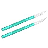 HUSHUI Exacto Messerset, 20 Austauschbare Klingen, DIY-Handwerk, Schnitzwerkzeug mit Rutschfestem Griff für Kunstwerke, Pappe, Holz, Stoff (Grün)