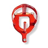 Trensenhalter für Pferde, Reitstall, Sattelkammer | mit Zusatzhaken | zum Aufhängen von Trensen Halfter Kandare | Metall in rot & schwarz | (Rot)