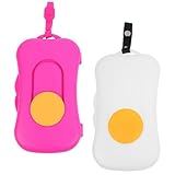 OSALADI Tragbarer Feuchttücherspender aus Robustem Material Nachfüllbar Kompakt für und Inkl Silikon Dispenser Vielseitig für Kinderbett und Wickeltasche