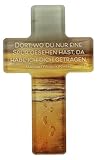 Butzon & Bercker Kreuz aus Acrylglas 14 x 8,5 cm – farbig bedrucktes Wandkreuz Spuren im Sand mit Geschenkverpackung als christliches Geschenk zur Taufe, Konfirmation oder in schweren Zeiten