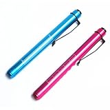 NUOBESTY Medizinische LED Stiftleuchte 2 Stück Aluminiumlegierung Kompakte Orale Inspektionsleuchte mit Lineal Batteriefrei Tragbar für Ärzte und Pflegepersonal