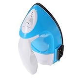 CLISPEED Kleines Thermotransfer Bügeleisen mit Temperaturkontrolle 180 °C und Wärmeableitungsöffnung für Selbstgemacht Perlen und Transferfolie Blau