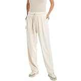 Replay Damen Jogginghose Lang mit Kordelzug, Weiß (Platinum 012), S